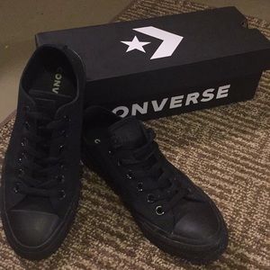 All Black Low Top Chucks